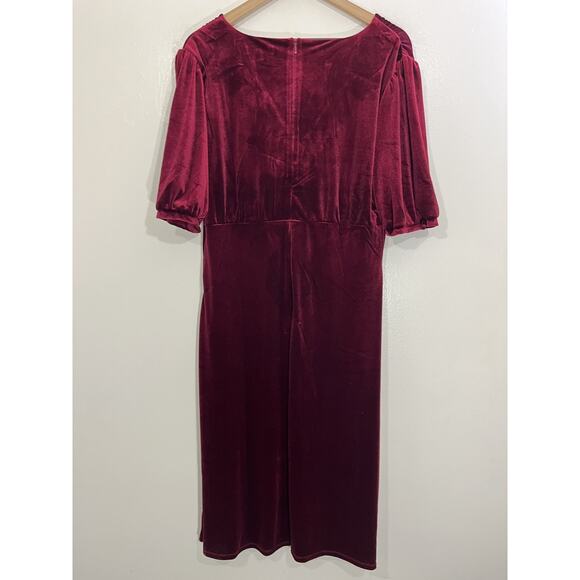Witchy Romantic Vampire Regency Babydoll Velvet Dress L 90s Old Money Whimsigoth - Picture 2 of 16